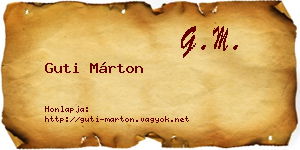 Guti Márton névjegykártya