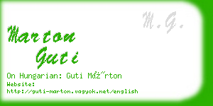 marton guti business card